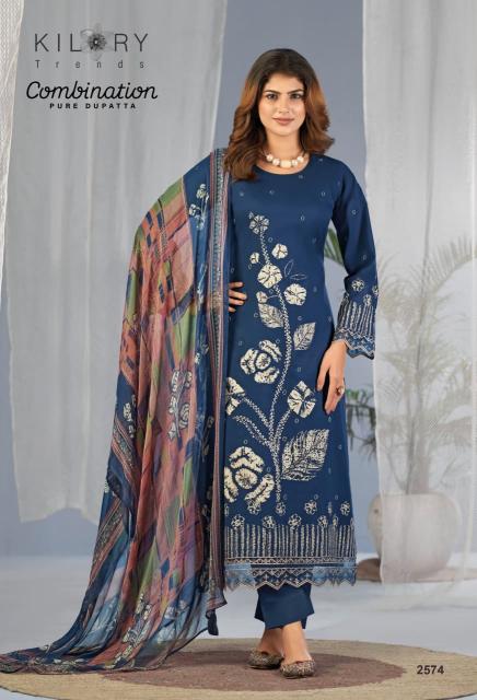 Kilory combination designer dress materials in mumbai wholesale